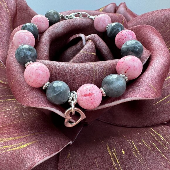 Silver Heart Hand Made Bracelet by Anwen - Picture 9 of 16